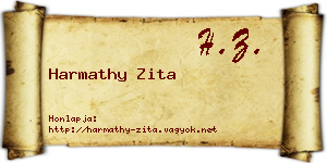 Harmathy Zita névjegykártya