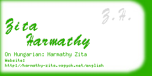 zita harmathy business card